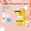imageHPRT NEW1 Label Printer 2 Inch Portable Inkless Bluetooth Label Maker for Small Business Home School Sticker Printer for Address Logo Barcode Clothing with Automatic Label RecognitionYellowYellow 1 Printer  1 Roll Thermal Paper 