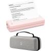 imageHPRT Travel Business Portable Mobile Printer MT810 Pink with Case Thermal Inkless Home Use Compact Printer Bluetooth Wireless Printer Compatible with iOS Android Phone ampamp Laptop