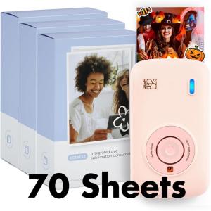 imageHPRT CP2100 Portable Photo Printer 21 x 34 Initial 10 Sheets ampamp 60 Sheets Bundle