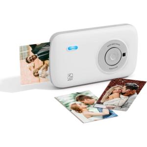 imageHPRT CP2100 Portable Photo Printer for iPhone ampamp Android 2  3 Instant Color Mini Printer Bluetooth 50 TypeC Charging DyeSublimation Tech Initial 10 Sheets IncludedGrey