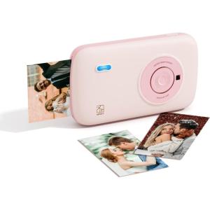 imageHPRT CP2100 Portable Photo Printer for iPhone ampamp Android 2  3 Instant Color Mini Printer Bluetooth 50 TypeC Charging DyeSublimation Tech Initial 10 Sheets IncludedBlush Pink