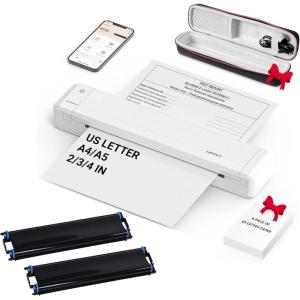 imageHPRT MT866 Portable Inkless Printer Thermal ampamp Thermal Transfer Printing Wireless Bluetooth 300 DPI HighResolution Ideal for Business A4 US Letter Compatibility