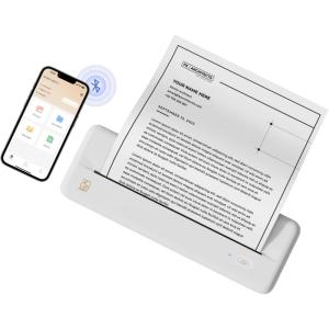 imageHPRT Wireless Portable Printer  Bluetooth Thermal Printer for Travel Mobile Office School Home Compatible with iOS AndroidWhite