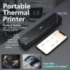 imageHPRT MT620 Portable Thermal Printer  Inkless Printer Supports Regular Paper amp Labels MultiUser Bluetooth amp Auto Paper Feed Pro Black Printer10SheetsMT620 Black 300dpi10Sheets