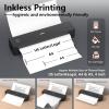 imageHPRT MT620 Portable Thermal Printer  Inkless Printer Supports Regular Paper amp Labels MultiUser Bluetooth amp Auto Paper Feed Pro Black Printer10SheetsMT620 Black 300dpi10Sheets