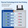imageHPRT MT620 Portable Thermal Printer  Inkless Printer Supports Regular Paper amp Labels MultiUser Bluetooth amp Auto Paper Feed Pro Black Printer10SheetsMT610 White 203dpi10Sheets
