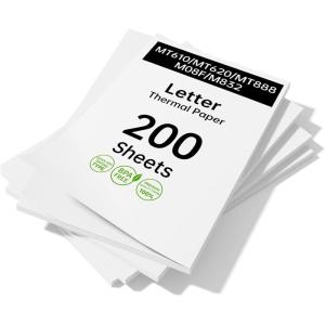 imageHPRT 200 Sheets Thermal Printer Paper 85 x 11 Inch BPA Free Inkless Thermal Paper US Letter Continuous Folding Thermal Paper with MT610 MT620 MT800 Compatible with iDPRTHPRTPRT Portable Printer200 Sheets Foldable
