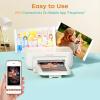 imageHPRT 4x6 Photo Printer with 108 Sheet amp 2 Ribbon Portable Picture Printer for iPhone amp Android Smartphone Instant Photo Printer Bluetooth Small Phone Photo Printer Home Use Ideal Gift WhiteWhite
