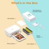 imageHPRT 4x6 Photo Printer with 108 Sheet amp 2 Ribbon Portable Picture Printer for iPhone amp Android Smartphone Instant Photo Printer Bluetooth Small Phone Photo Printer Home Use Ideal Gift WhiteWhite