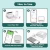imageHPRT S1 Bluetooth Thermal Label Printer Portable Mini Inkless Sticker Maker with 1 Roll Paper Compatible with iPhone amp Android for Home School Office Travel Kids Free App with TemplatesS1White