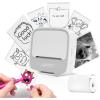 imageHPRT S1 Bluetooth Thermal Label Printer Portable Mini Inkless Sticker Maker with 1 Roll Paper Compatible with iPhone amp Android for Home School Office Travel Kids Free App with TemplatesS1White