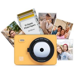 imageHPRT Z5 Instant Print Camera amp Photo Printer DyeSublimation Tech 5 Filter Effects LED Flash 21x34 Photo Paper Birthday TravelParty 10 Sheets Included No BluetoothZ5SYellow