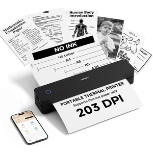 image:imageHPRT Inkless Portable Printer Wireless for TravelThermal Printer Supports 85 x 11 US LetterampA4ampA5Compatible with iOSAndroid Laptop MT620 Pro300 DPIBlackBlack