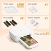 image:imageHPRT 4x6 Photo Printer Full Color Instant Photo Printer for PhoneLaptopMacBookHome Use WiFi Connection Thermal ThermalSublimatio AR Video Printing 108 Sheets Photo Paper amp 2 RibbonsWhite108sheets