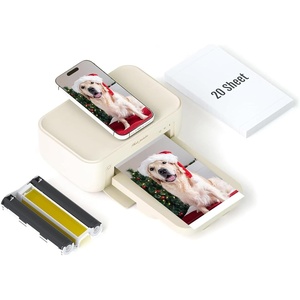 image:imageHPRT Photo Printer 4x620 Sheetsamp1ribbonWiFi Wireless Instant Picture Printer for iPhone Android Smartphone Thermal DyeSublimation AR Video PrintingPortable Photo Printers for Home UseBeige Printer20sheets