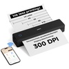 image:imageHPRT Portable Printer Wireless for Travel Inkless Thermal Printer for iOSAndoridLaptop 300DPI Supports Thermal Paper amp LabelsSupports 85x 11US Letter amp A4 A5 for OfficeHomeSchoolVehiclesBlack300dpi
